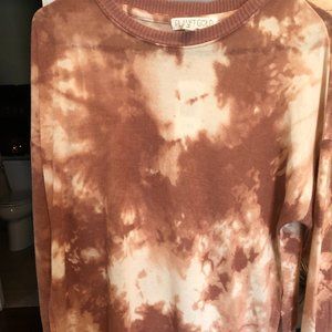 Womens Planet Gold Tye Dyed print pull over Size L
